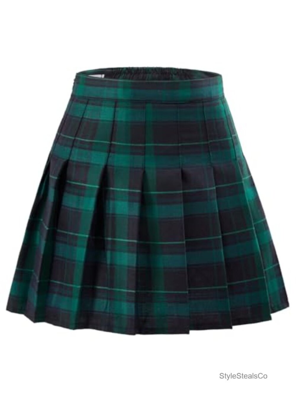 Pleated Skort with Built-in Shorts High Waisted A-Line Mini Skirt